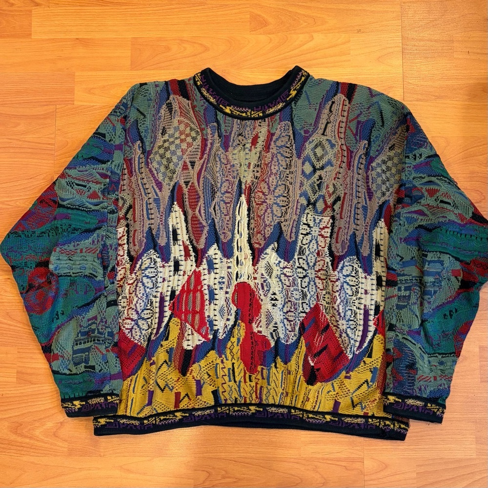 COOGI Crewneck Sweater, Vintage 90s era, Made in Australia, Size XL